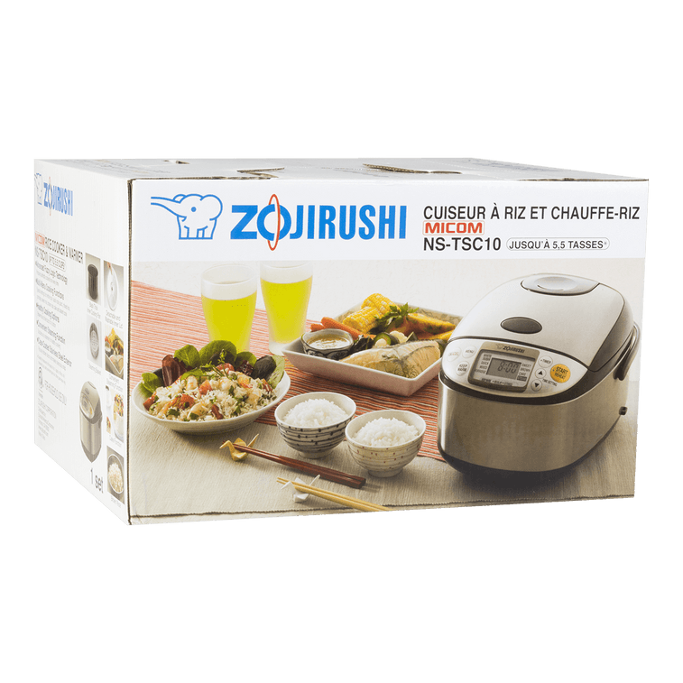 Micom Rice Cooker Warmer with Steaming Basket 1L, 5.5 Cups, NS-TSC10, 120 Volts 14