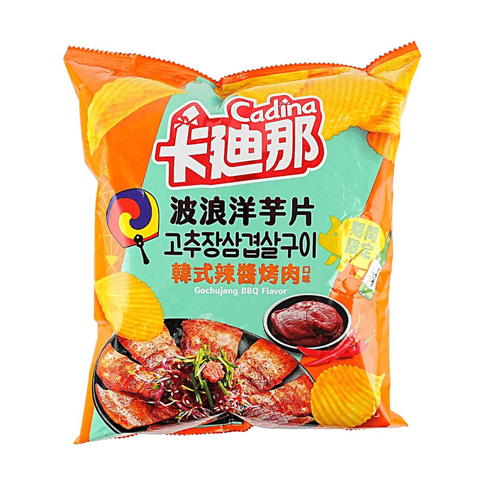 台灣卡迪那 波浪洋芋片 洋芋片 韓式辣醬烤肉口味 115g【限定口味】