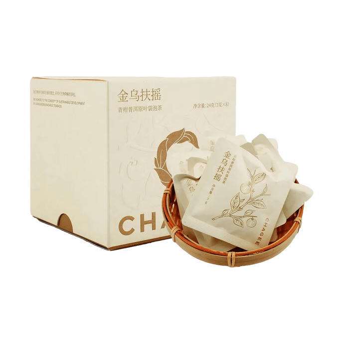 霸王茶姬 金乌扶摇 青柑普洱原叶袋泡茶 8包入 24g【浓郁果香 滋味甘醇】【亚米独家】