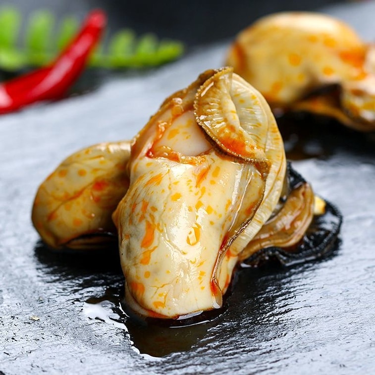 Fresh garlic oysters canned ready-to-eat 100g*1 can, seafood snack, popular online seafood delicacy 6