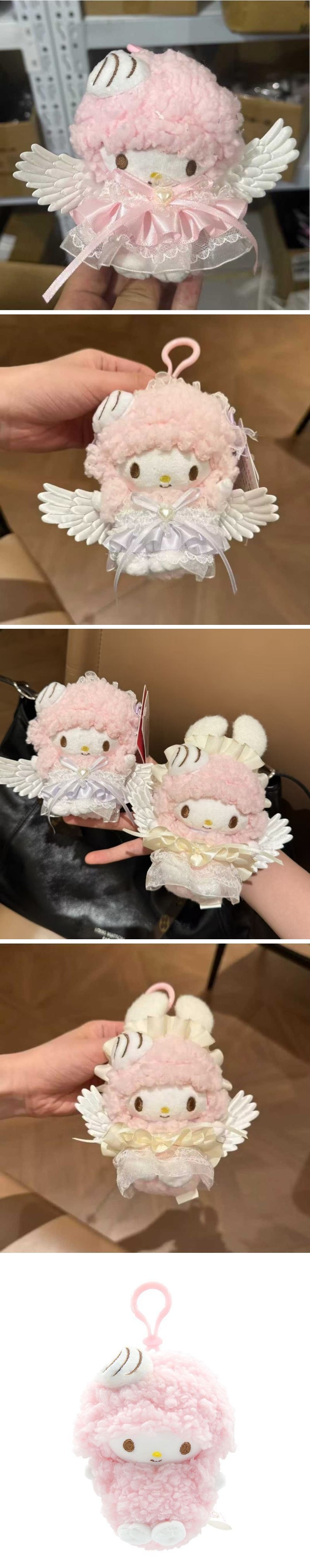 水月秦淮 超可愛包掛件三麗鷗愛諾小羊一隻 甜美少女心包包公仔掛件Piano毛絨玩具公仔掛件無娃衣 庫洛米美樂蒂情人節生日禮物