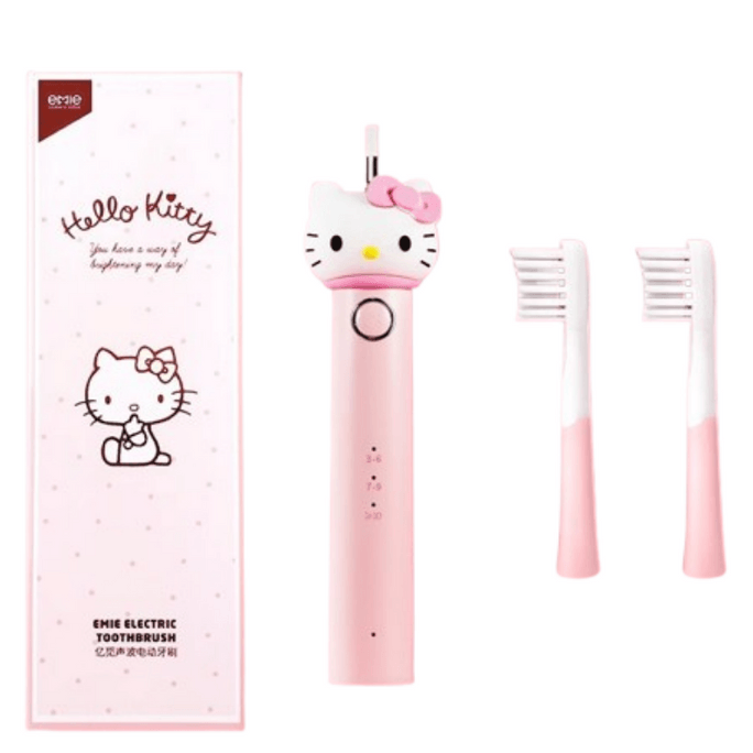 【中國直郵】 日本 HELLO KITTY 凱蒂貓電動牙刷成人充電式軟毛全自動防水 經典凱蒂 兒童2刷頭