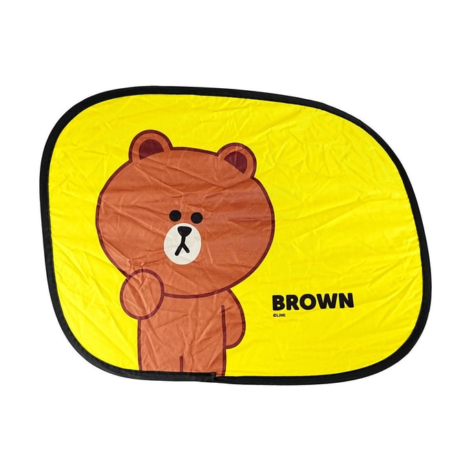 Line Friends LF 靜電窗簾 車窗防曬 BROWN害羞款