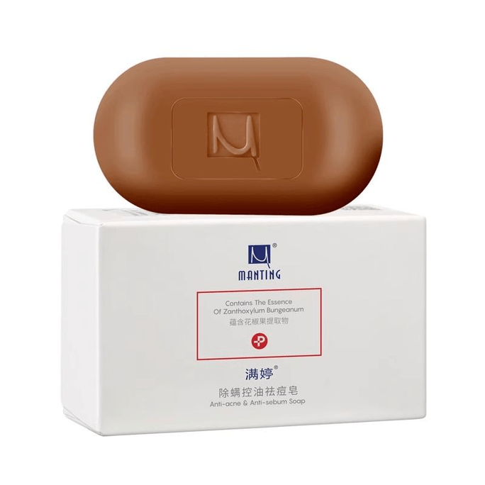 【中国直送】マンティン硫黄石鹸 クラシックシリーズ オイルコントロール ニキビ・ダニ除去石鹸 洗顔石鹸 女性・男性用 ダニ除去 洗顔 全身浴 背中石鹸 108g*1個