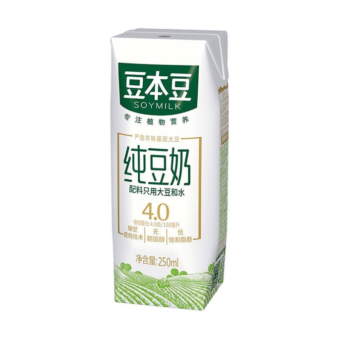 Pure Soy Milk, 8.45 fl oz【0 Sugar 0 Added High Protein】