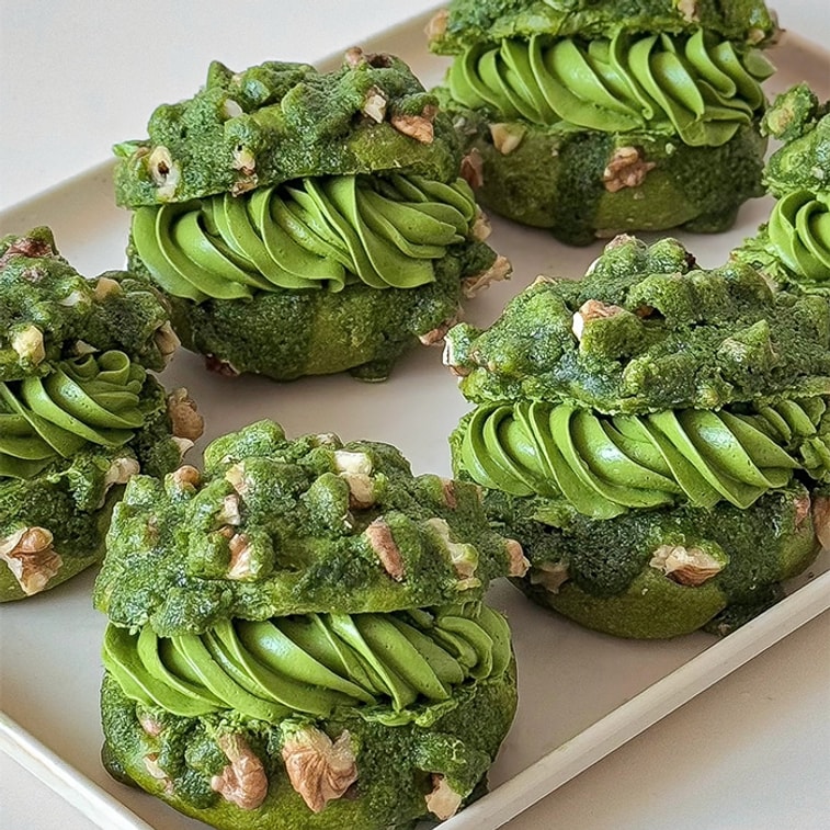 Poudre de matcha Gontomo Dogen [poudre naturelle de fruits et légumes comestible pour la cuisson et les boissons] peut être utilisée pour les biscuits, les petits pains, les nouilles, les raviolis 150g 5