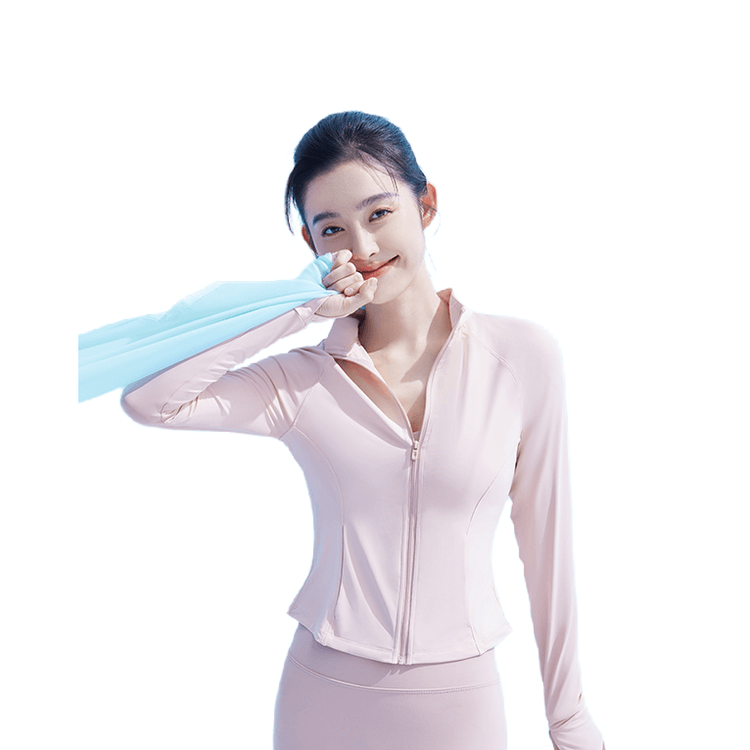 Sun protection clothing ice silk shawl Sun protective clothing ice mist  powder M code stand collar