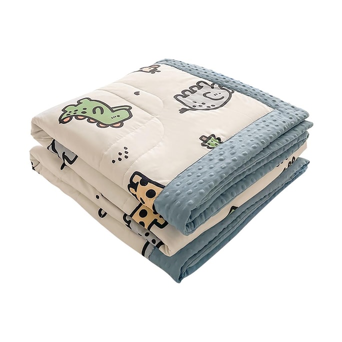 Soybean Summer Quilt - Kids/Students A-Class Washed Cotton Quilt 100*150cm, Animal Story