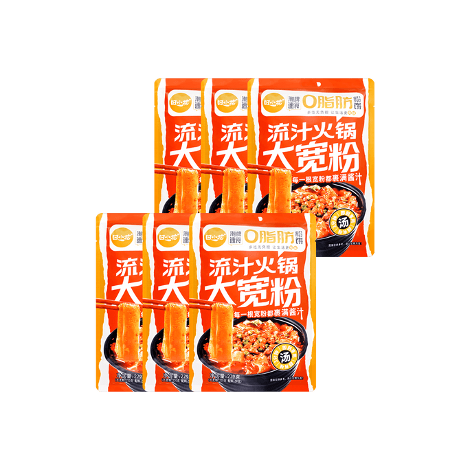 【Value Pack】0 Calorie Wide Noodle Spicy Hot Pot Flavor (Soup) 279g*6