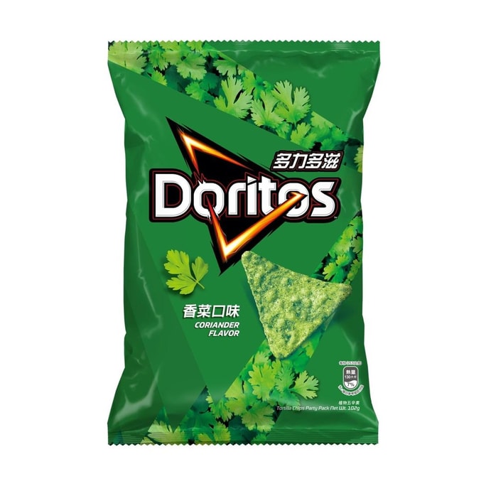 台湾版DORITOS多力多滋 玉米片薯片 香菜味 102g