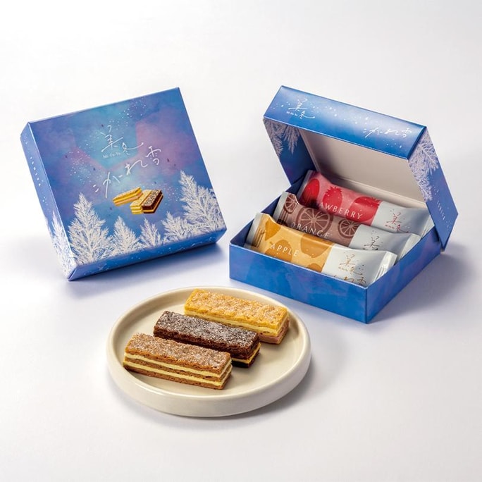 Miyabi Kohagare Yuki chocolate sandwich cookie Mixed Flavor Pack Strawberry Orange Apple 3pcs