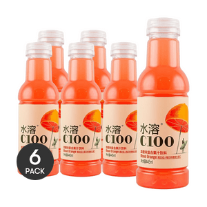 农夫山泉 水溶C100 血橙味复合果汁饮料 445ml *6【6份超值装】【补充每日维生素C】【新品上市】