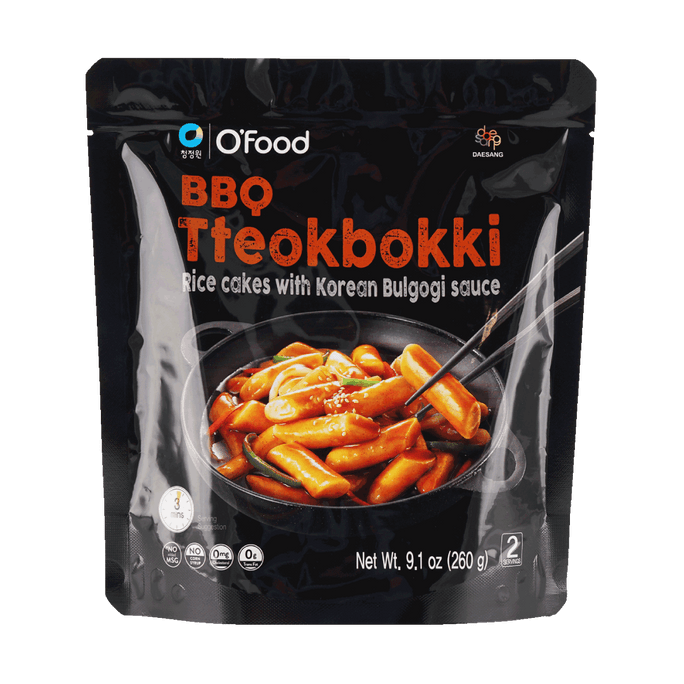 BBQ Tteokbokki - Rice Cakes with Korean Bulgogi Sauce, 9.1oz