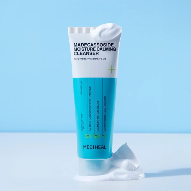 韩国MEDIHEAL美迪惠尔 积雪草舒缓洁面乳 温和净透洗面奶 120ml 深度清洁 清爽草本香 补水不粘腻