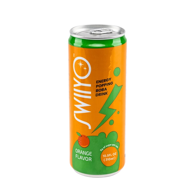 台灣 Swiiyo 能量爆珠飲品 - 橙子 每罐10.5液體盎司 (310毫升)/每箱12罐
