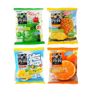 こんにゃくゼリー メロンソーダ味+パイナップル+塩レモン+みかん 16.93 oz【4種フレーバー4コンボパック】【限定版】