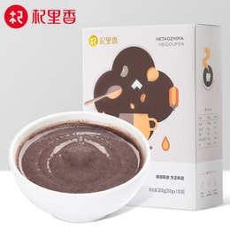 Qilixiang 부드러운 호두 검은 참깨 검은 콩 분말 천연 곡물 검은 에너지 포만감 저칼로리 식사 대체 300g 10 스틱