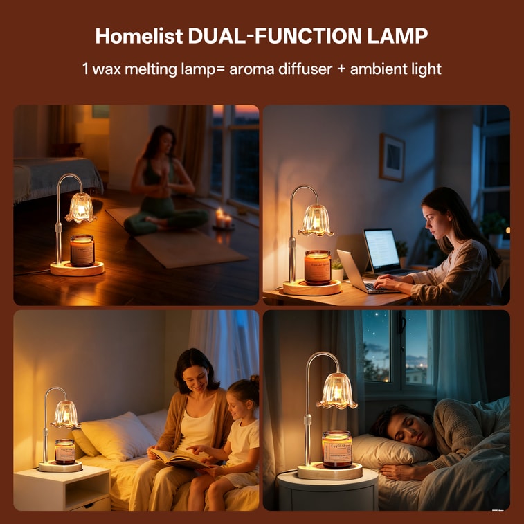 ムーンシャドウ ゴールデン キャンドル ウォーマー、2026 年新年装飾用アロマセラピー ランプ、タイマー付き高さ調節可能なキャンドル ウォーマー、バレンタインデー ギフト (男性にも女性にも適しています)、寝室、ティー ルーム、ラウンジ ルーム用の調光可能なアロマセラピー キャンドル ウォーマー、1 個。 3