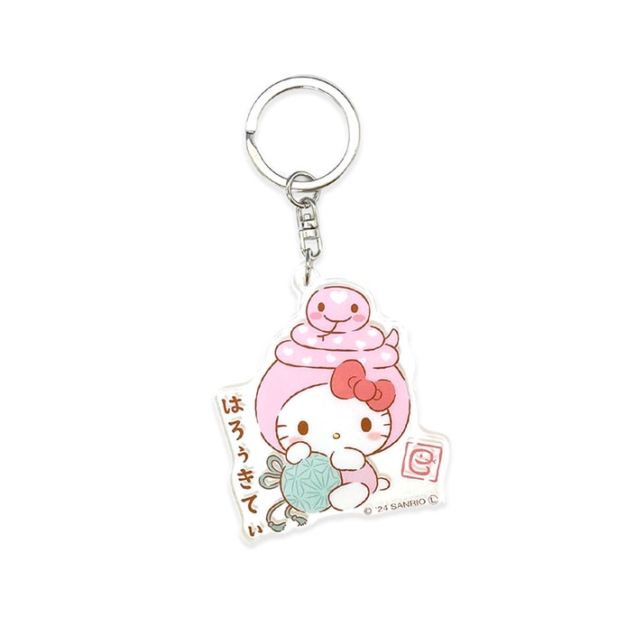 [일본에서 온 다이렉트 메일] 일본 SANRIO 산리오 캐릭터 조디악 뱀 아크릴 키체인 헬로 키티