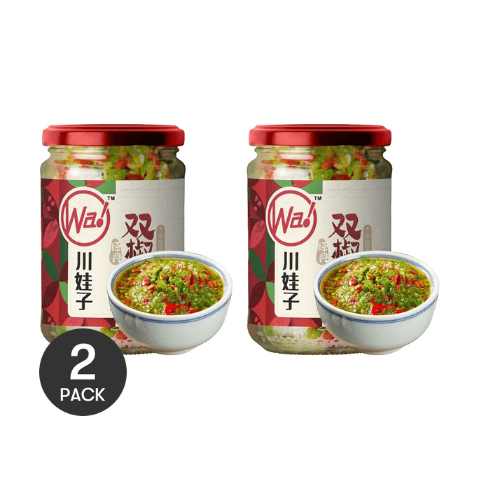 川娃子 双椒酱 蒜蓉辣椒剁椒酱 230g *2【2份超值装】【下饭神器】