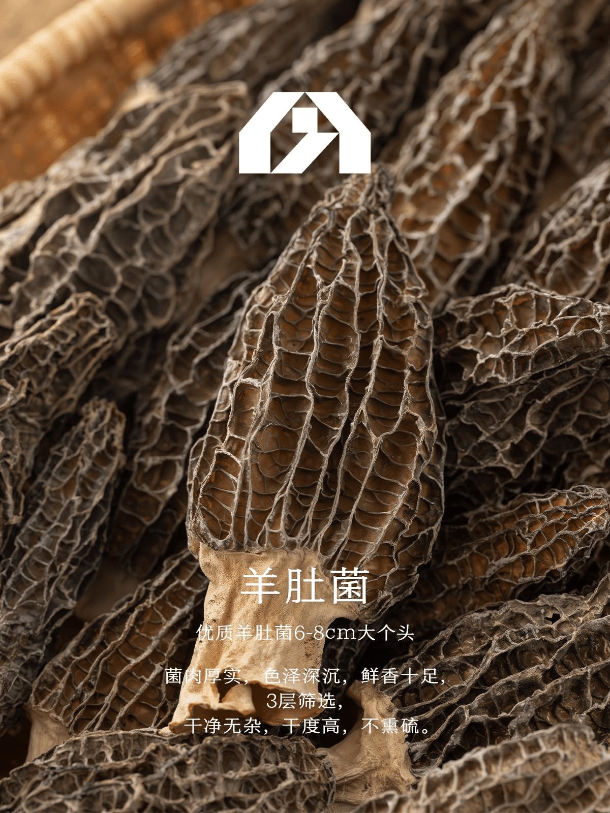 中国直送】南氏昭産アミガサタケ 大型 新鮮 香り良い 濃厚 乾燥 清潔