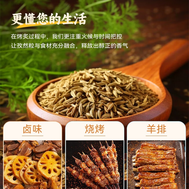 【中国直送】ジデリ クミン粒 40g袋 新疆クミン ラム肉串焼き調味料ディップソース 厳選トレーサビリティシリーズ 4