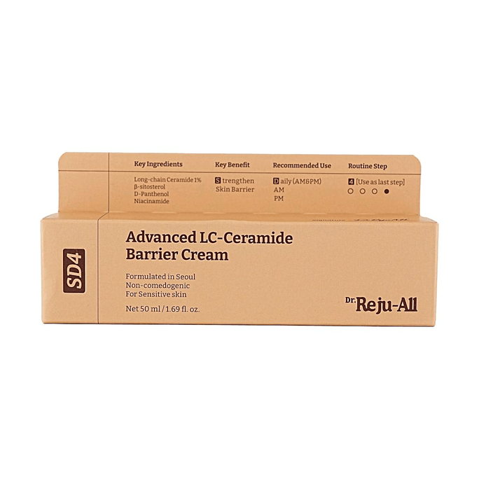 Advanced LC-Ceramide Barrier Cream 1.69 fl oz Patented Long-Chain Ceramide Panthenol Niacinamide【Barrier Repair Strength