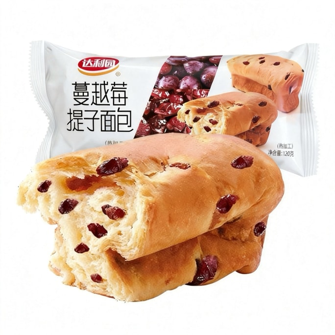 达利园 【限时大促】蔓越莓提子老式面包 营养早餐 蛋糕 下午茶零食120g*1袋