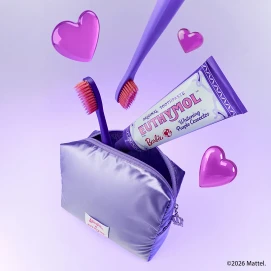Purple Corrector Toothpaste Set Barbie Collaboration Whitening with Pouch 3.74oz