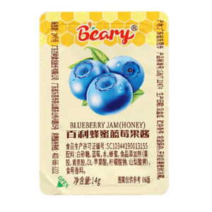 【中国直邮】 百利 蜂蜜蓝莓果酱 早餐酸奶面包蛋糕夹心涂抹酱 140g*1 盒(内含 10 袋)
