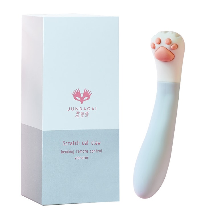 Female cat claw bendable vibrator sex toys light blue