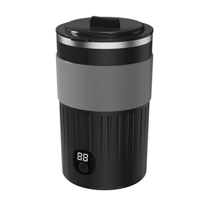Digital Temperature Self-Stirring Coffee Mug, Magnetic Induction Portable Brew Cup  Black 1 Unit