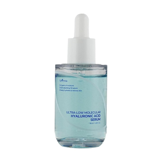 韩国ISNTREE 超低分子透明质酸精华液 纯素 50ml 保湿舒缓 均匀肤色 保护肌肤屏障 深层密集补水 水润一整天不粘腻 油皮推荐