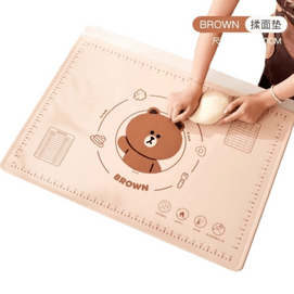 Kitchen Dough Rolling Mat for Baking BROWN Style 1-Piece Set