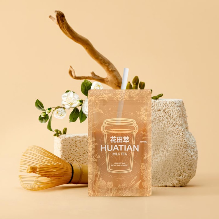 HUATIAN Jasmine Milk Tea Instant 100g(20g*5), 0 Trans Fat Low