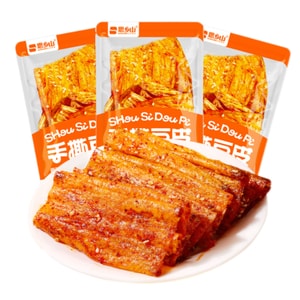 思鄉山 手撕豆皮 辣豆捲 湖南特產辣豆皮 辣片辣條網紅零食12g*10袋
