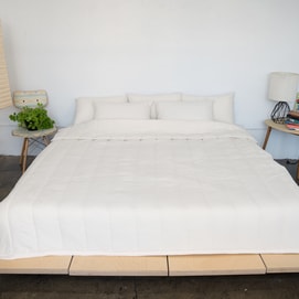 SEMI-MICROFIBER MARSHMALLOW COMFORTER - CREAM/CREAM (Twin)