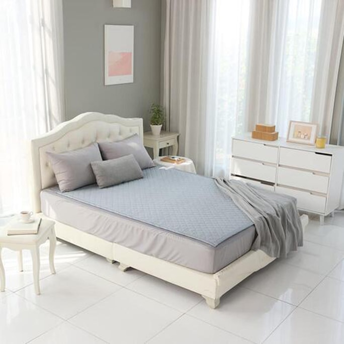 Tencel Gray Washable Heating Mat (Double 71 X 55 Inches)