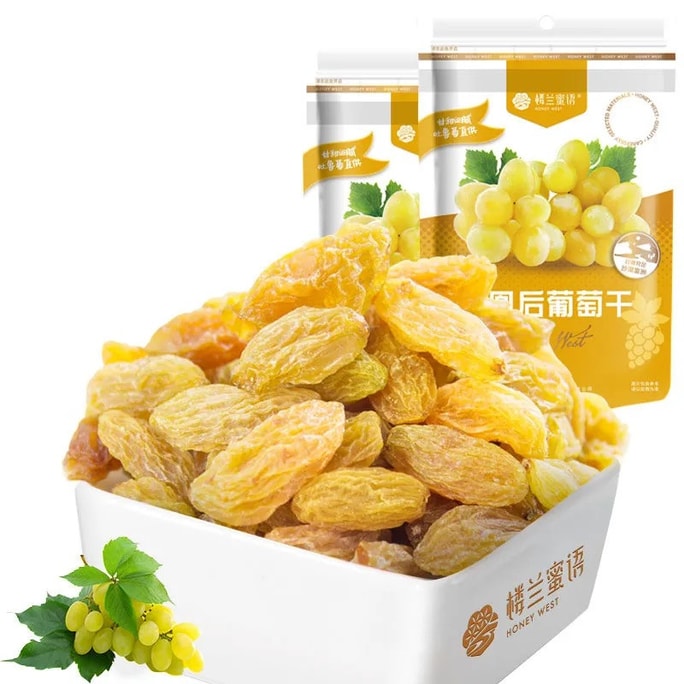 楼兰蜜语 【新疆特产】金凰后 葡萄干 新疆葡萄干 水果干 提子干 225g*1袋 大颗粒葡萄干