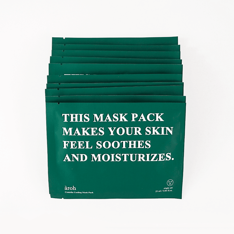韩国AROH 积雪草修护面膜 抗敏镇静 晒后修复 控油祛痘 淡化痘印 25ml 10片入 7