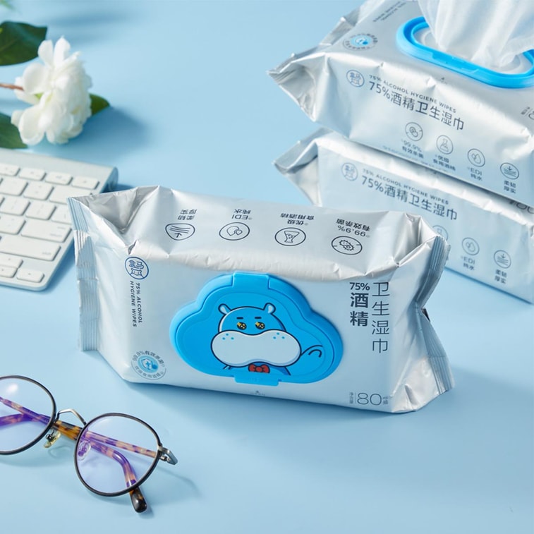 75%アルコール除菌ウェットティッシュ 80枚 5
