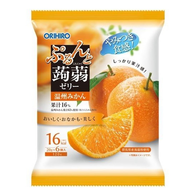こんゆ Prunto Konnyaku Jelly Orange 6pc - Yami.com