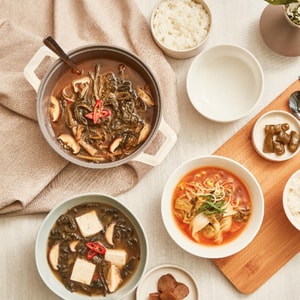 Dried Radish Leaves Soybean Paste Soup , 5 Pack, 1.76 oz 【Frozen Instant Soup】【Ready To Eat】