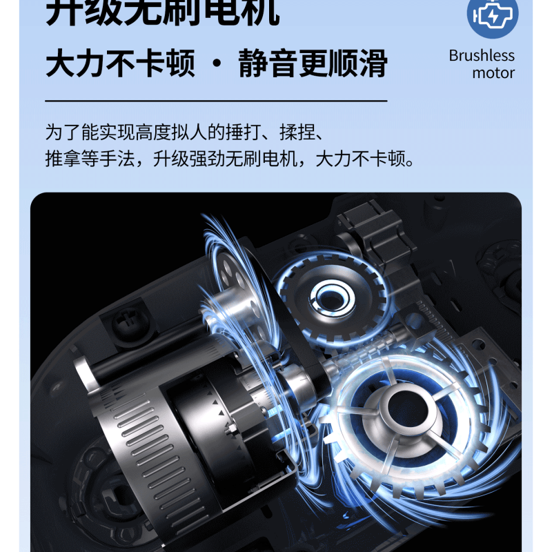 【中国直邮】 妙界 R9揉捶肩颈按摩仪艾灸碳热敷捶腰背部颈椎按摩器 陨石灰 一个装