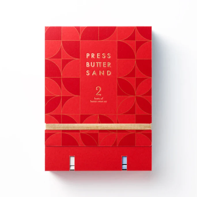 【日本直郵】 日本 press butter sand 期間限定 超人氣網紅餅乾 兩種口味黃油夾心餅乾組合裝 原味x奶茶 2盒裝