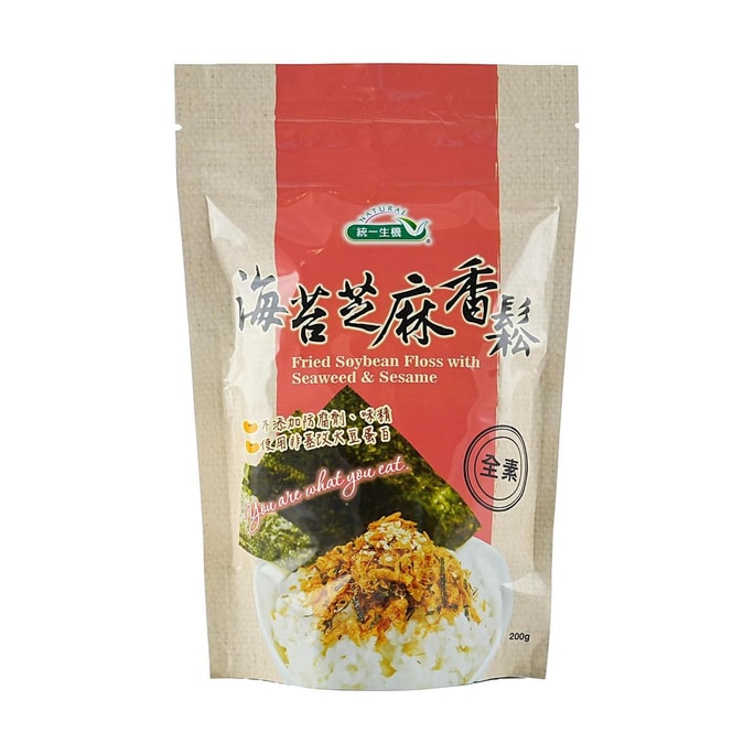 台湾统一生机 海苔芝麻香松 全素 200g【健康无添加】