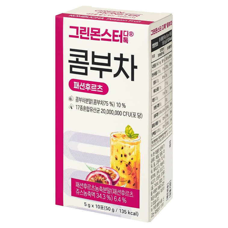 D-Toc Kombucha Passion Fruit - 10 Packets * 0.17oz 4