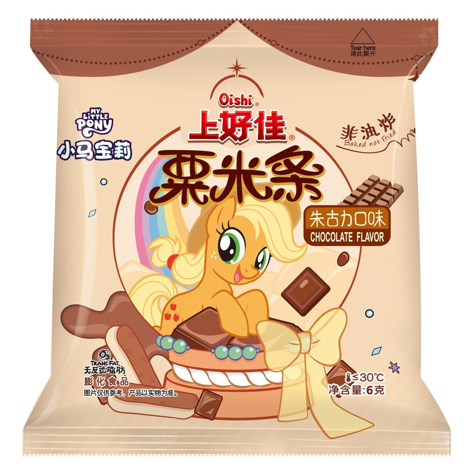 【中國直郵】 OISHI上好佳 粟米條 朱古力味 6g*10包