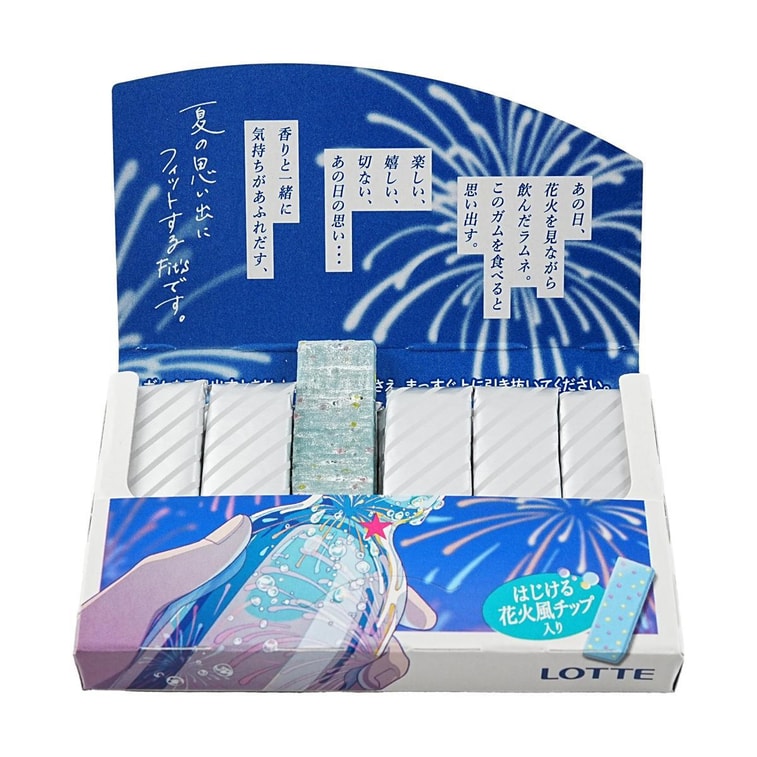 フィットの昔ながらのマーブル味のチューインガムと花火チップス入りポッピングキャンディ 3