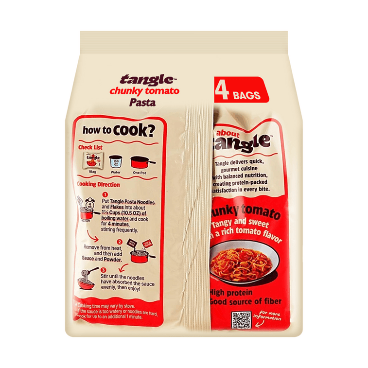 Tangle Chunky Tomato Pasta Multi , 3.7 oz *4 Bags 3
